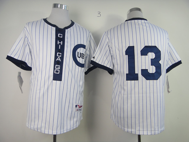 Men Chicago Cubs #13 Castro White Throwback 1909 MLB Jerseys->chicago cubs->MLB Jersey